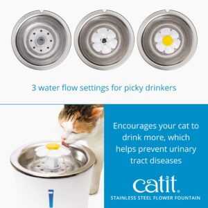 Catit Flower Fountain LED 3lts Stainless Steel