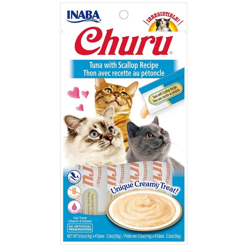 Inaba Churu Cat Tuna & Scallop 4un