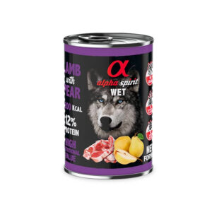 Alpha Spirit Dog lata Lamb & Pear 400gr