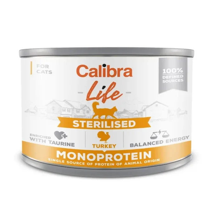 Calibra Cat Life lata Sterilised Turkey 200gr